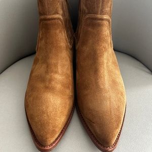 Veronica Beard Kinsley Boots Bootie Suede Sz 8 zipper cuban heel
